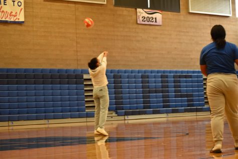 girl playing volleyball