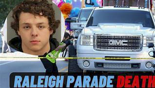 Raleigh Christmas parade vehicle and Landen Glass