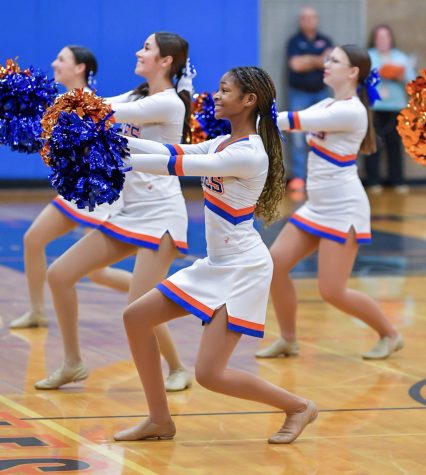 dance team performing at basketball game