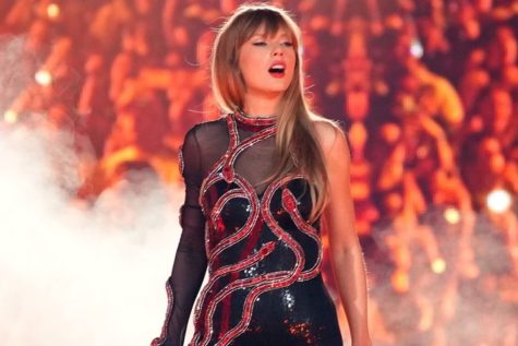Taylor Swift performing at concert