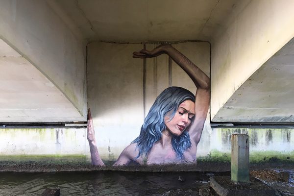 Hula, The Water Muralist Combines the Natural World with Art.