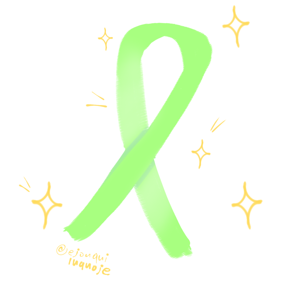 Mental health awareness pin - green ribbon 